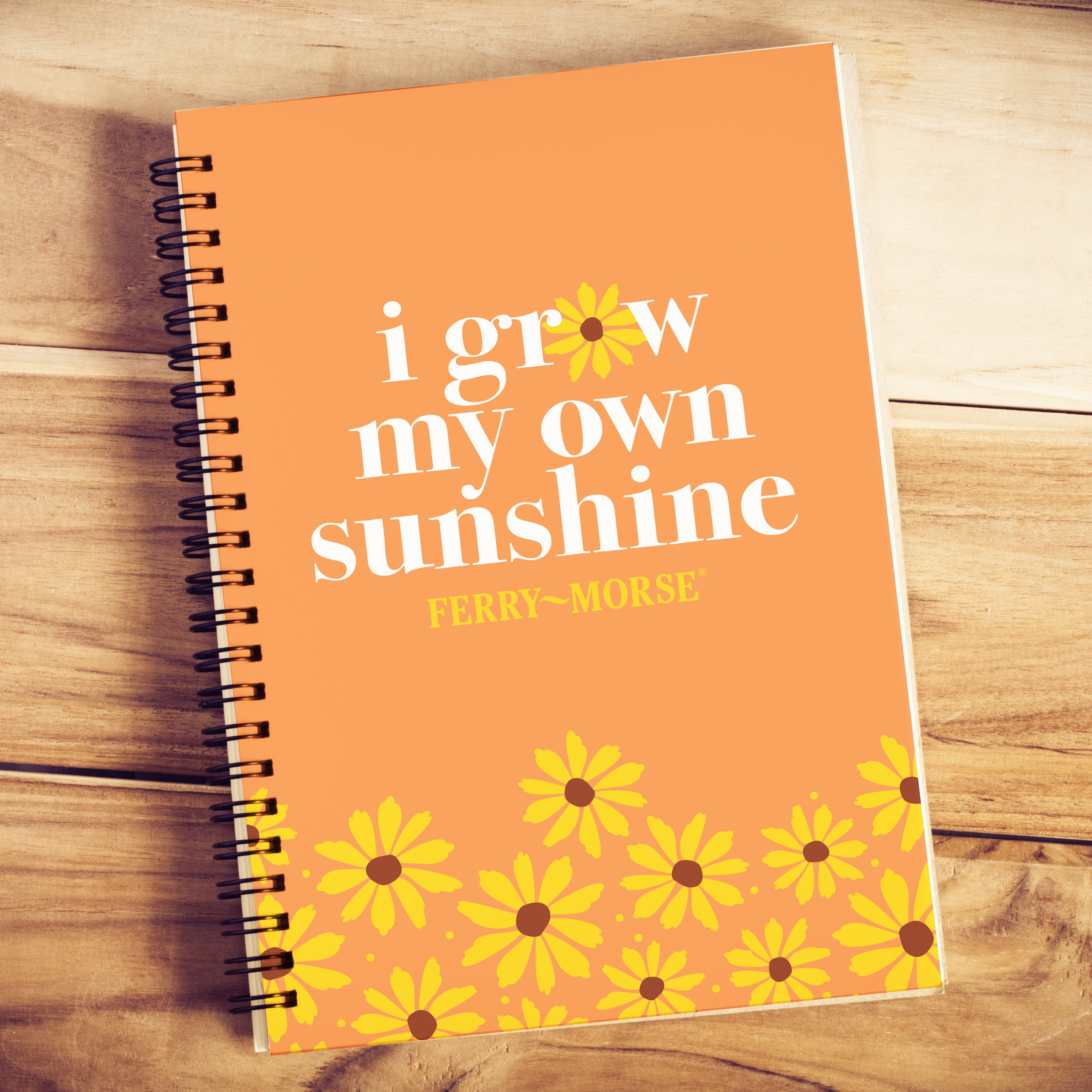 'I Grow My Own Sunshine' Spiral Notebook, 5.25″ × 8.25″